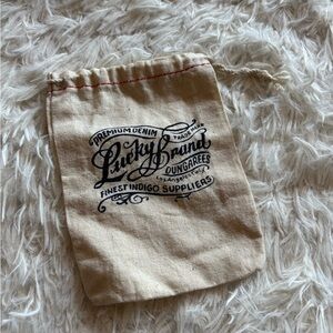 Lucky Brand linen drawstring bag